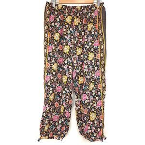 RACHEL Rachel Roy 100% Rayon Boho Style Pants with Ankle Ties, Size Large